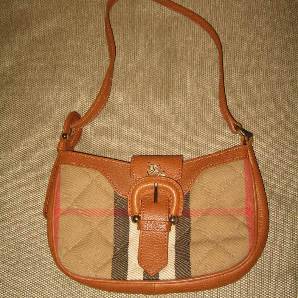 ❤️BURBERRY MINI NOVA CHECK Shoulder Bag Pochette Purse